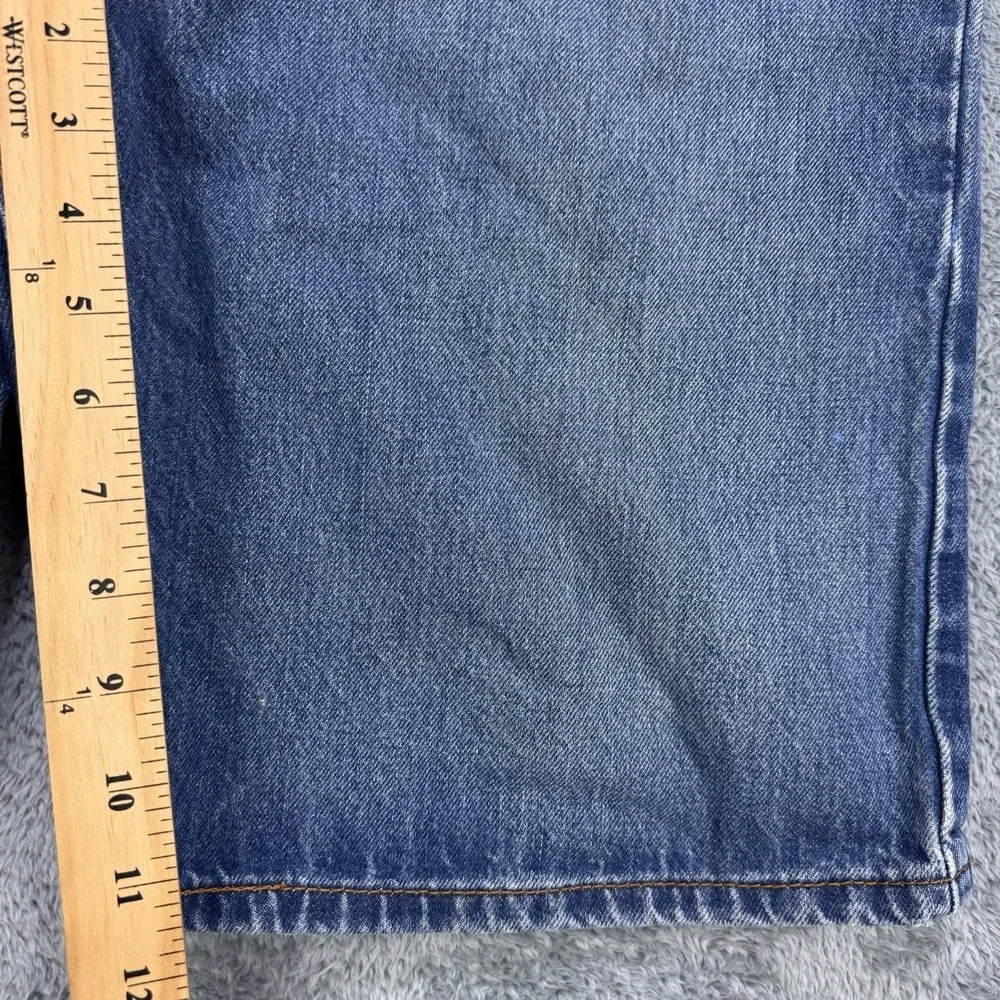 Levis 569 Jean Shorts Men W34‎ L12 Blue Loose Straight Whisker Denim